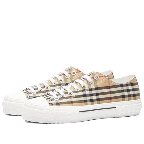 burberry jack check sneaker in archive beige/pink|Burberry jack check low.